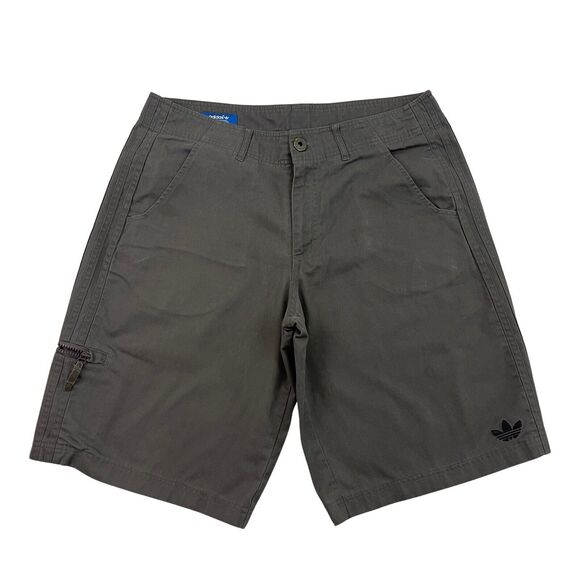 adidas Other - Adidas Chino Shorts Mens Size Medium Gray Three Stripes Utility Cargo Pocket